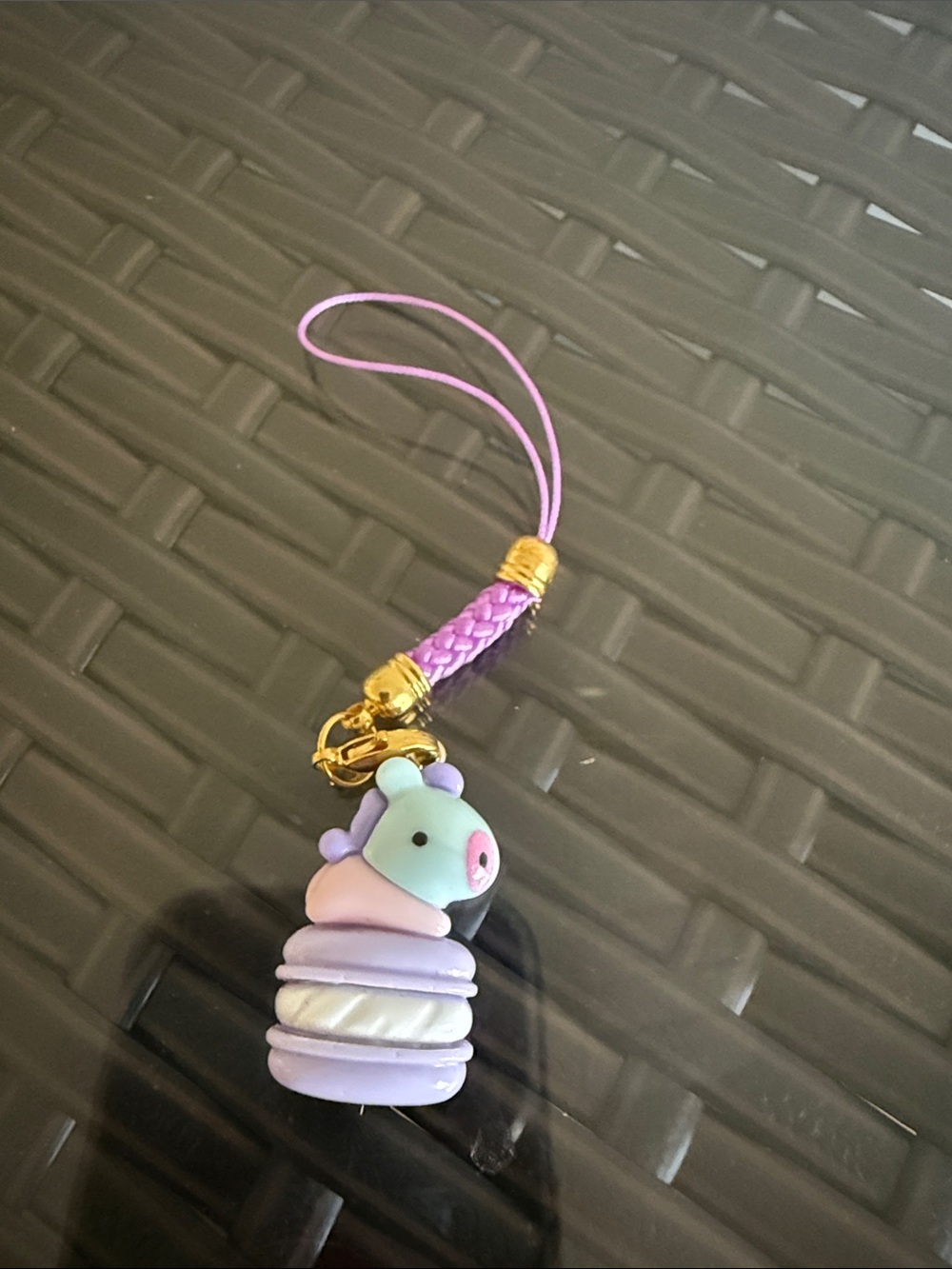 Pastel Bear Macaron Phone Charm - Lavender, Mint, Pink